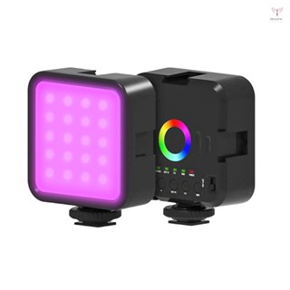 Rgb 迷你攝影燈可調光 LED 燈便攜式 Vlog 燈帶 1200mAh 電池 USB 充電埠 3 冷靴 70 LE