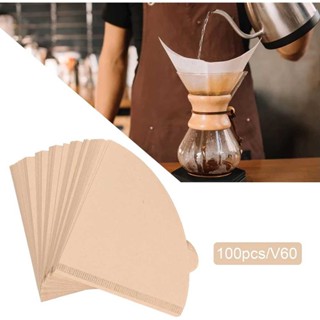 一個兩個杯子咖啡濾紙濾紙V60 2-4杯100 PCS V02