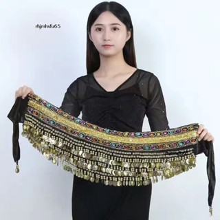 現+免運🚀肚皮舞腰鏈舞蹈表演臂巾印度舞蹈腰帶亮片舞臺演出系帶腰巾