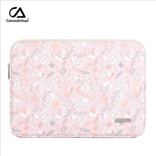 SP7 CanvasArtisan 粉色花卉圖案筆記本電腦包防水防震皮套適用於 Matebook Air Pro 11/