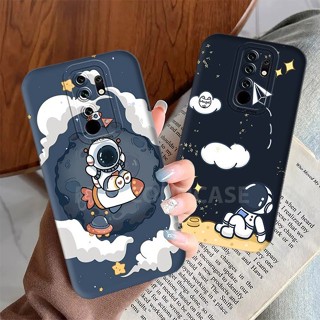 軟殼 Macaron Redmi 9 Redmi Note 8 Pro 可愛月亮宇航員圖案 Pro 矽膠 HP 保護套最