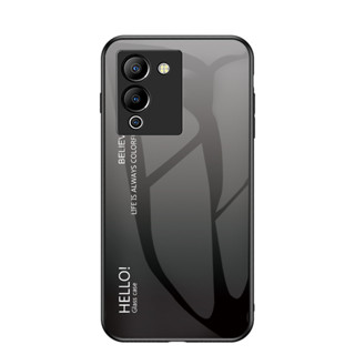 適用於 Infinix Note 12 G96 漸變色玻璃手機殼高品質防爆玻璃保護套