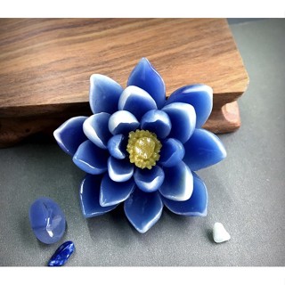 矽膠模具 - 盛開的泰國蓮花 - 5.5 釐米尖頭花瓣蓮花,用於形狀香味蠟燭、果凍、粘米的簡單模型