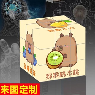 卡通【小滿】多款水豚卡皮巴拉 魔方三階玩具ins兒童開發益智解壓訂製卡皮巴拉魔方