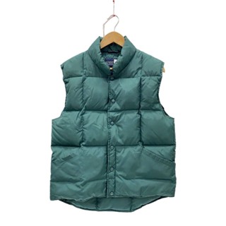 LANDS END IRO 蘭德 羽絨背心 M 尼龍綠色 日本直送 二手