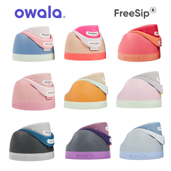Owala FreeSip 翻蓋 - 用於 16 盎司/24 盎司/32 盎司/40 盎司瓶裝的防漏替換噴嘴蓋”