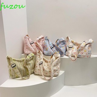 FUZOU卡通斜揹包,大容量尼龍帆布肩揹包,可愛的流浪包韓式輕的購物手提袋學生