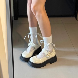 蝴蝶結英倫風瑪麗珍春秋淺口鞋JK鞋新款女小皮鞋學生2025年配裙子