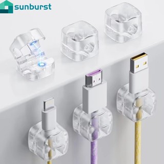 6 件透明磁性電纜管理器 - 電話充電線管理器 - 自粘式數據線管理 - 辦公室桌面儲存工具 - 壁掛式電源線固定夾