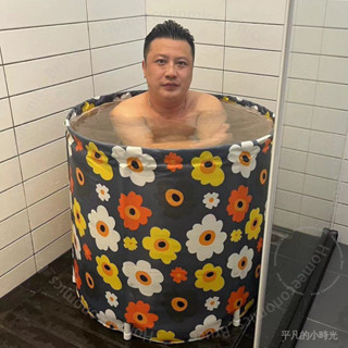 臺南出貨 大人折疊泡澡桶洗澡桶傢用全身浴桶浴缸洗澡盆沐浴桶 L K 8A1