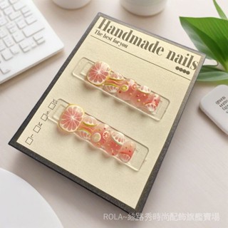 美甲 時尚美甲 簡易方便 新款來襲[店鋪熱銷]粉色檸檬5045#手工穿戴甲半手工純手工美甲假指甲貼片貓眼