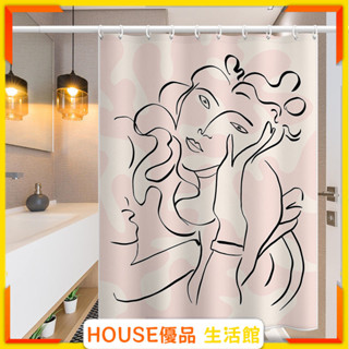 🔥臺灣出貨🔥出租房衛生間門簾 掛鉤式 免打孔窗簾 安裝洗澡間 洗手間浴室 防水浴簾 浴室窗簾 防偷窺 防水