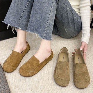 【現貨】老北京布鞋女復古單鞋樂福鞋勃肯鞋女一腳蹬室內新中式女鞋勃肯包鞋豆豆鞋皮鞋女平底鞋女休閒鞋女福樂鞋