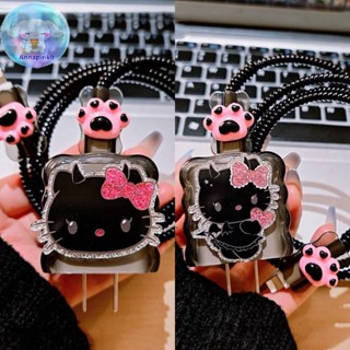 ANAP 可愛的 Hello Kitty 充電器數據線保護套適用於 IPhone 18W 20W 充電器適配器繞繩保護套