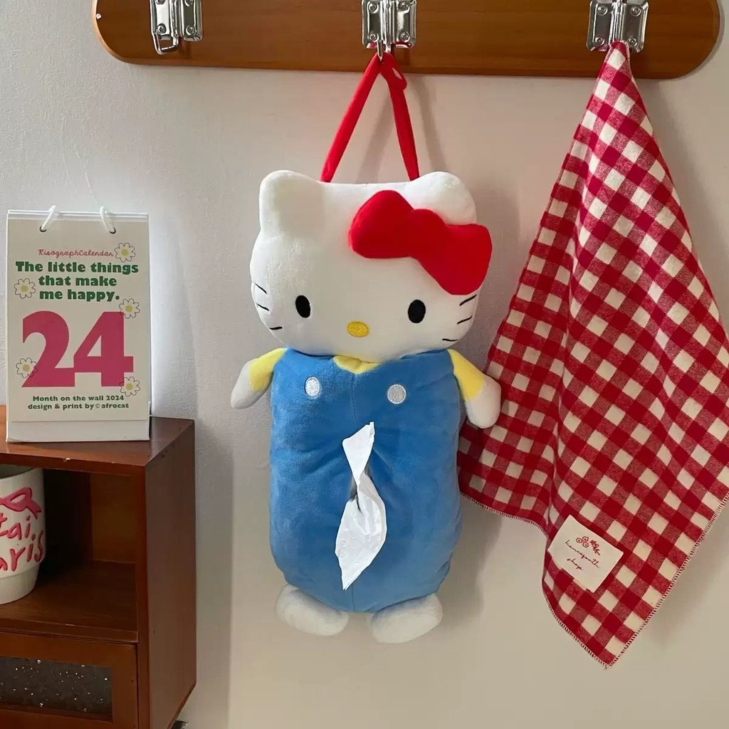 台灣出貨💗ins風 Hellokitty懸掛抽紙盒凱蒂貓抽紙盒車載抽紙盒臥室抽紙盒掛式收納抽紙袋 免打孔小新の🎀小店