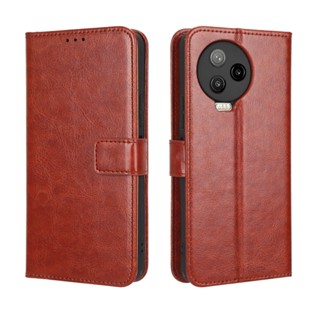 適用於 Infinix Note 12 2023 外殼 PU 皮革支架支架 Infinix Note 12 2023 翻