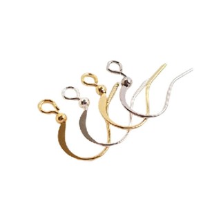 宏雲Hongyun-Ala新品-保色14k淺金18k真金色防過敏扁耳鉤diy耳環飾品耳勾手工配件材料