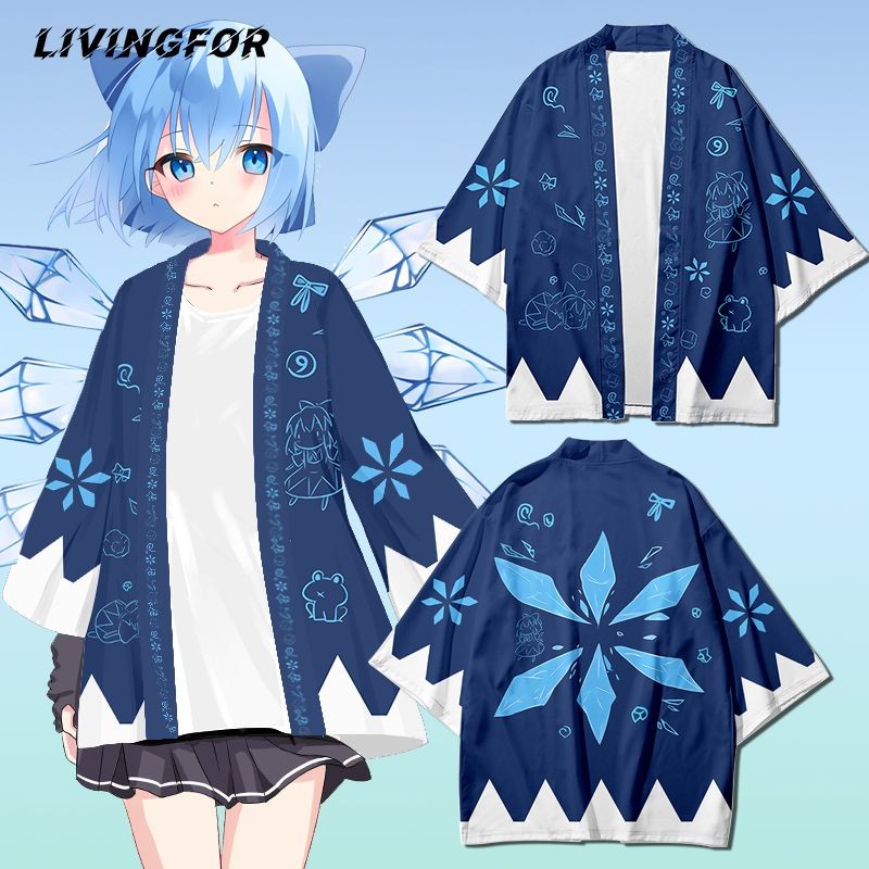 東方Project Cirno cosplay和服斗篷男女浴衣開衫
