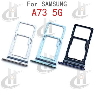 SAMSUNG 適用於三星 Galaxy A73 5G Sim 卡託盤插槽支架卡支架讀卡器 SD 插槽適配器更換零件