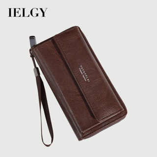 IELGY 新款男士錢包 多卡位休閒長款錢夾大容量手拿包手機零錢包