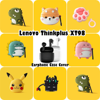 LENOVO 現貨!適用於聯想 Thinkplus XT98 Case 外殼軟矽膠耳機套創意卡通