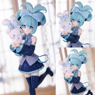 初音未來動漫公仔-白兔公主站姿優雅肉桂主題展示模型