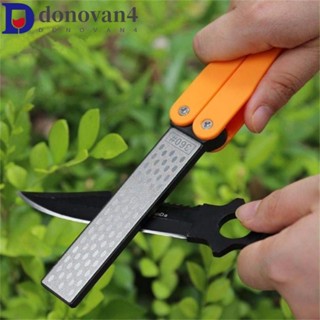 DONOVAN雙面磨刀石,400/600砂礫鑽石磨刀石,塑膠防滑手柄口袋大小多功能的折疊式削鉛筆機