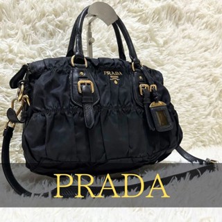 PRADA 肩揹包 Saffiano皮革 金 皮革 mercari 日本直送 二手