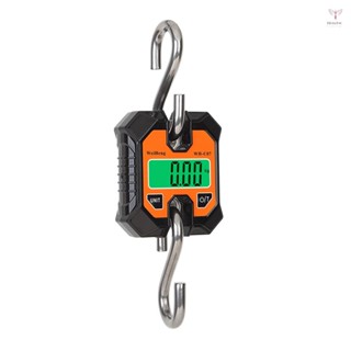 100kg/50g 便攜式電子吊秤多功能小型電子秤 KG 一斤 LB 單元開關液晶顯示屏帶背光家庭狩獵釣魚稱重帶鉤