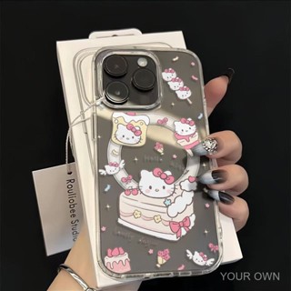 透明磁力殻櫻桃草莓蛋糕適用於 iPhone 15PRO 14PRO 15PROMAX 11PROMAX 7PLUS/8P