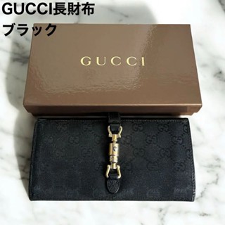 GUCCI 古馳 錢包 長夾 GG Canvas 帆布 黑色 mercari 日本直送 二手