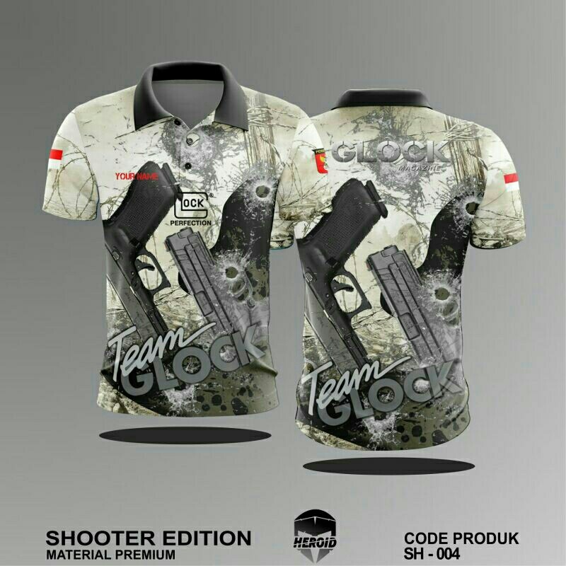 Perbakin Shooter 短袖 T 恤 Wangki Sport Perbakin IPSC 球衣漂移