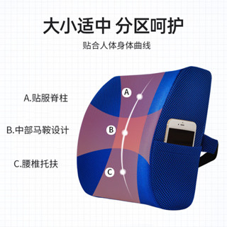 靠墊辦公室腰靠夏季凝膠靠背墊記憶棉腰枕慢回彈汽車靠枕 脊椎神器