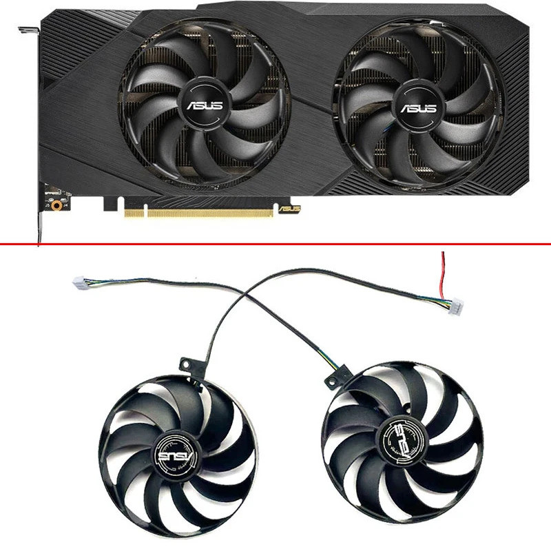 冷卻風扇適用於華碩 RTX 2060 2070 2080 SUPER RTX 2070 2080 DUAL EVO 高級