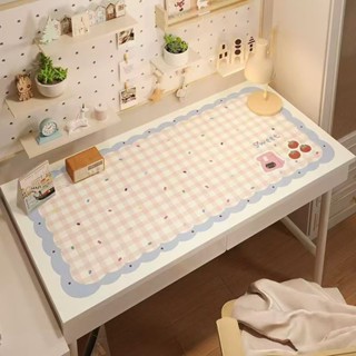 熱銷推薦特價輕鬆熊可愛桌墊皮革防水ins風桌面墊粉色女生書桌墊辦公電腦桌布Easy Bear Cute Table Ma