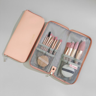 Makeup brush storage bag化妝刷口紅唇釉眉筆收納包眼線筆美甲畫筆刷外出高階感手拿拉鍊包現貨/4.2