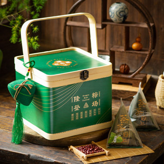 臺灣出貨#2025年端午節新款高階禮盒烘焙手工粽子糕點包裝盒高檔酒店伴手禮點心手提禮盒竹籃子