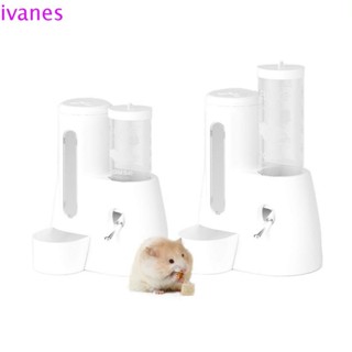 IVANES01餵水器,易於清潔可拆卸的倉鼠自動飲水器,多用途大容量二合一金熊食盆倉鼠用