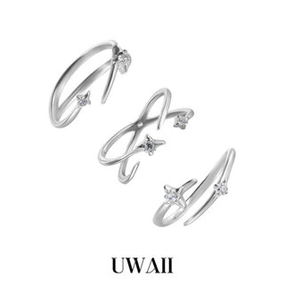 心魔戒指 五錢戒指 神人戒指 UWAII尤外【星軌】S925銀尾戒原創小眾設計高階開口戒指精緻指環