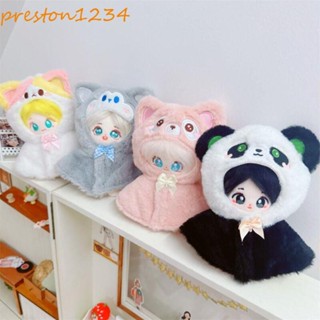 PRESTON10CM娃娃衣服,卡通毛絨填充卡通斗篷,10CM/卡哇伊軟毛絨斗篷純棉毛絨娃娃