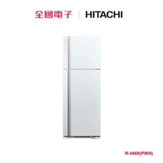 日立460L雙門泰製變頻冰箱白 R-V469(PWH) 【全國電子】