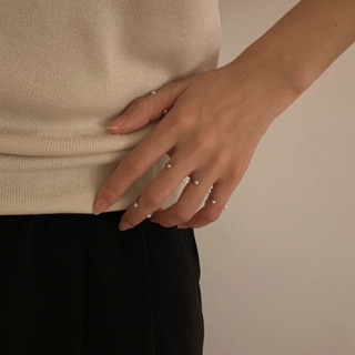 🤍小心思 高階感簡約開口戒指 女時尚個性小眾設計感疊戴指環ins冷淡風半指 韓系戒指 ins風戒指 ins指環