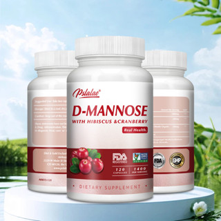 Pslalae D-甘露糖 1000mg 補充劑。含機蔓越莓果粉和芙蓉，美國製造，60/120粒