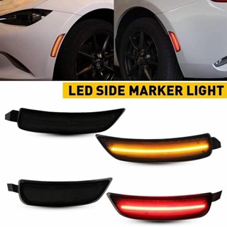 MAZDA 4x LED 前後保險槓側標記燈轉向訊號燈琥珀色/紅色無錯誤燈適用於馬自達 Miata MX-5 16-22