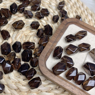 【AURA GEMS】天然不規則隨形狀凈體茶水晶煙晶單珠子散珠diy手工飾品文玩手鏈 diy手作材料 手串配件