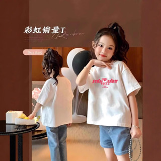 草莓熊女童短袖T恤夏季新款兒童休閒上衣寶寶夏裝衣服時尚打底衫*JMS*