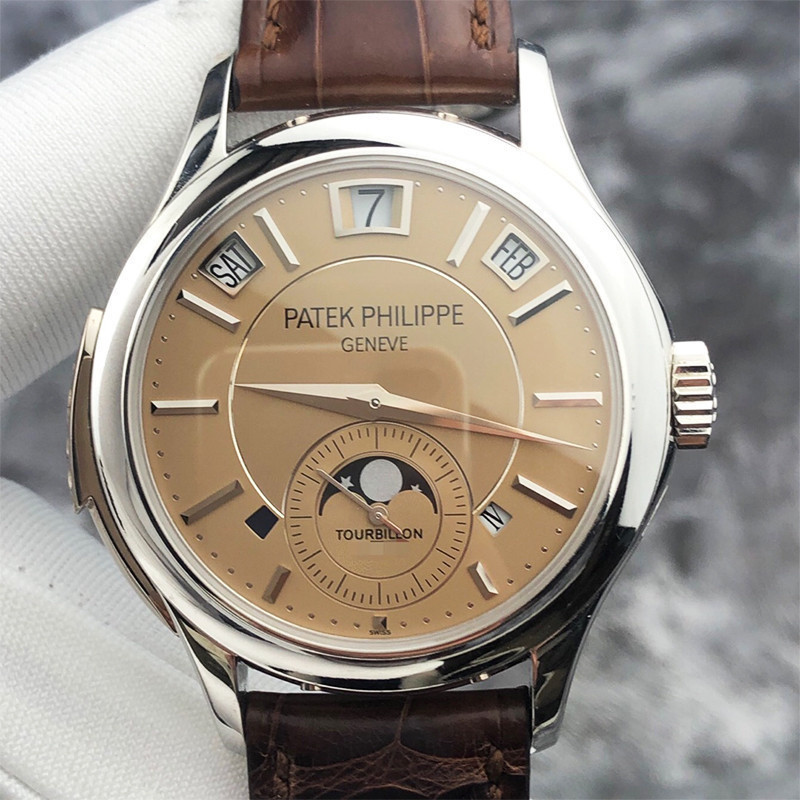 ⌚Patek's-PP Watch 超級複雜功能計時5207鉑金萬年曆三問報時機械錶 DG2O
