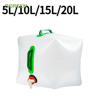 DOREEN 戶外儲水容器,耐用 5L/10L/15L/20L 折疊水袋,多功能輕便可折疊可重複使用儲水箱野營裝置