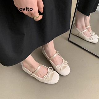 Lovito 休閒素色蝴蝶結法式芭蕾風格軟底輕便舒適內增高芭蕾平底鞋女款 LFA70274