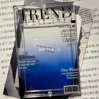 臺灣出貨🥞 新款《TREND》雜誌相框亞克力3寸小卡拍立得收納框展示框卡框谷美 識別證卡套 星卡卡套包掛 小卡收納套
